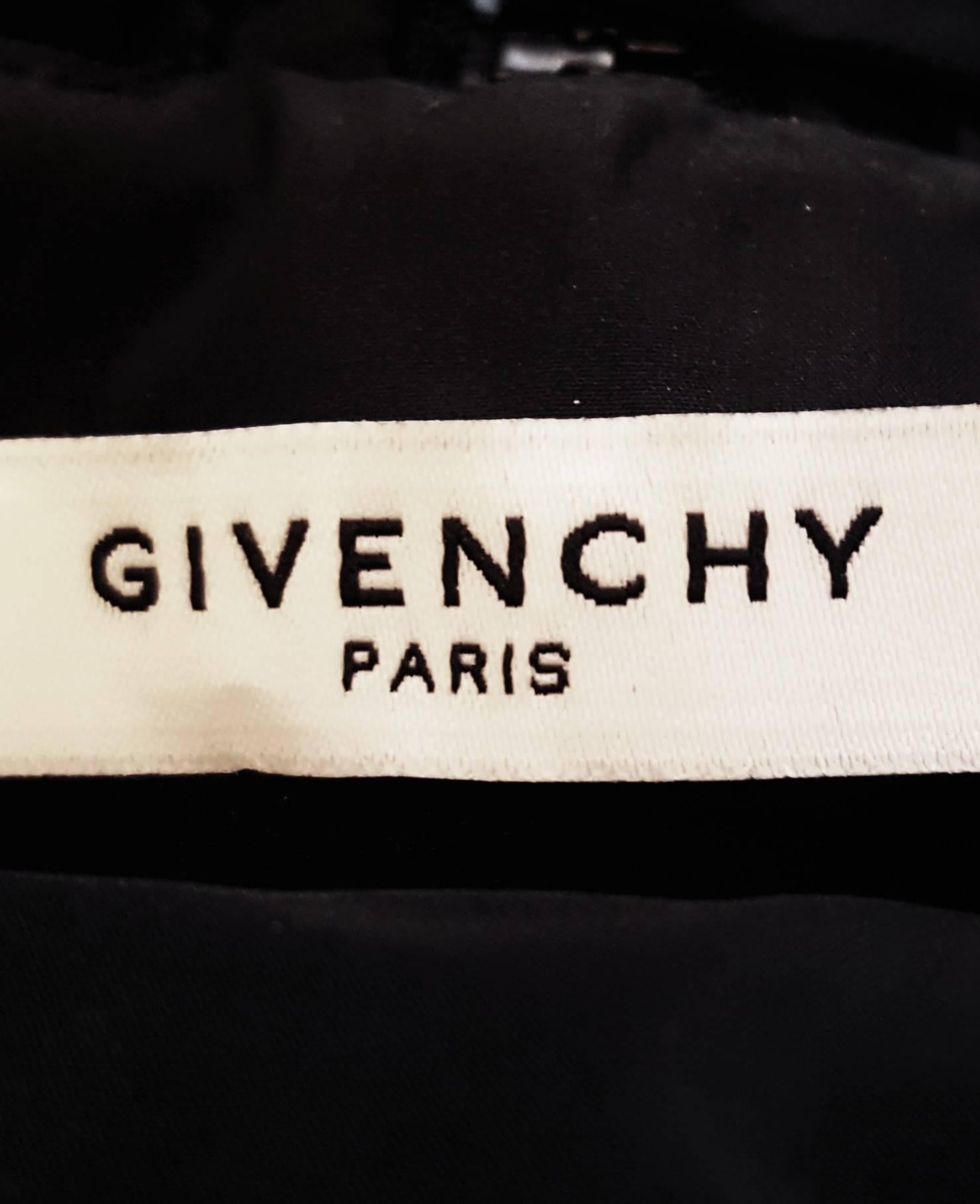 Givenchy Black Pleated Jacket with Multiple Zippers at Waist / Collar / Front 3