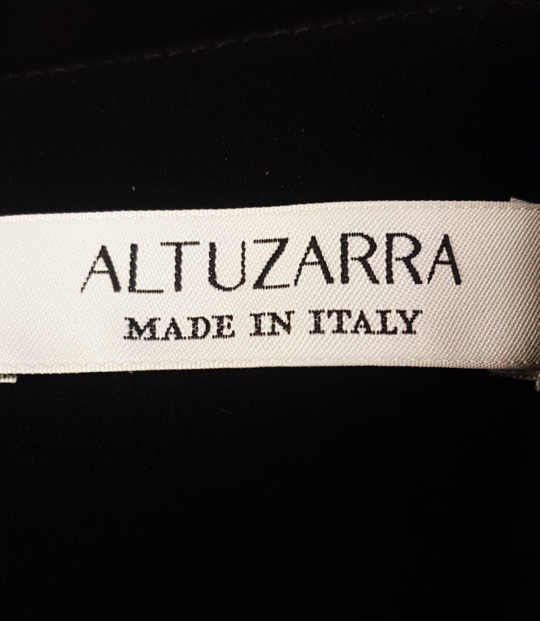 Altuzarra Black Dress With Faux Zippers and Cap Sleeves 42 EU In Excellent Condition For Sale In Palm Beach, FL