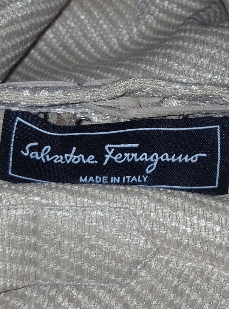 Salvatore Ferragamo Sand Leather Fringed Suit, 2013 Resort Collection ...