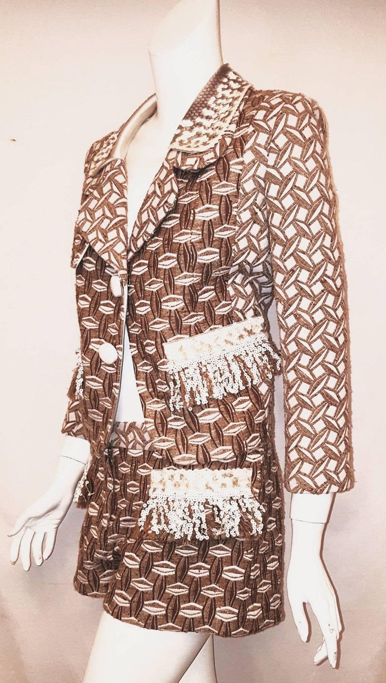Louis Vuitton 3-Piece Suit with Jacket, Shorts and Dress With Sequins 40 EU  at 1stDibs