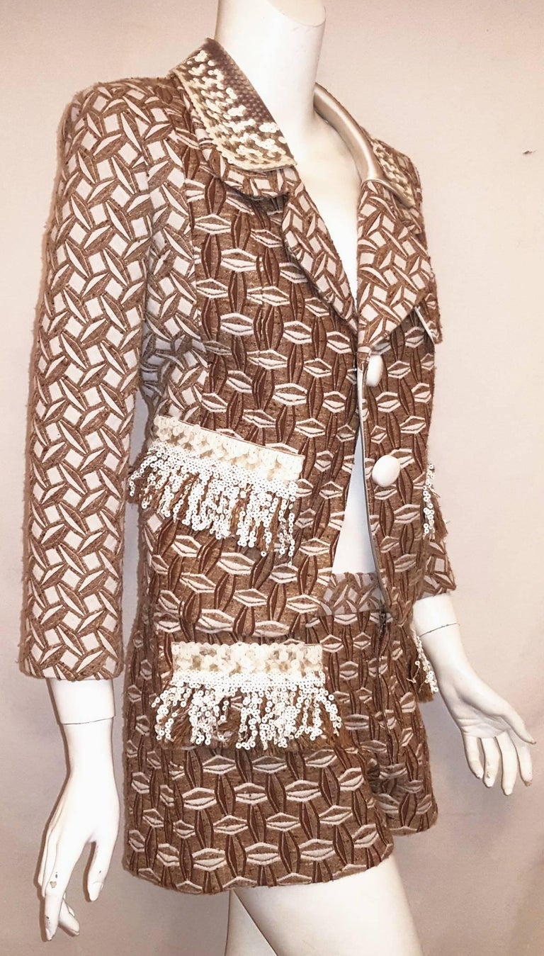Louis Vuitton 3-Piece Suit with Jacket, Shorts and Dress With Sequins 40 EU  at 1stDibs