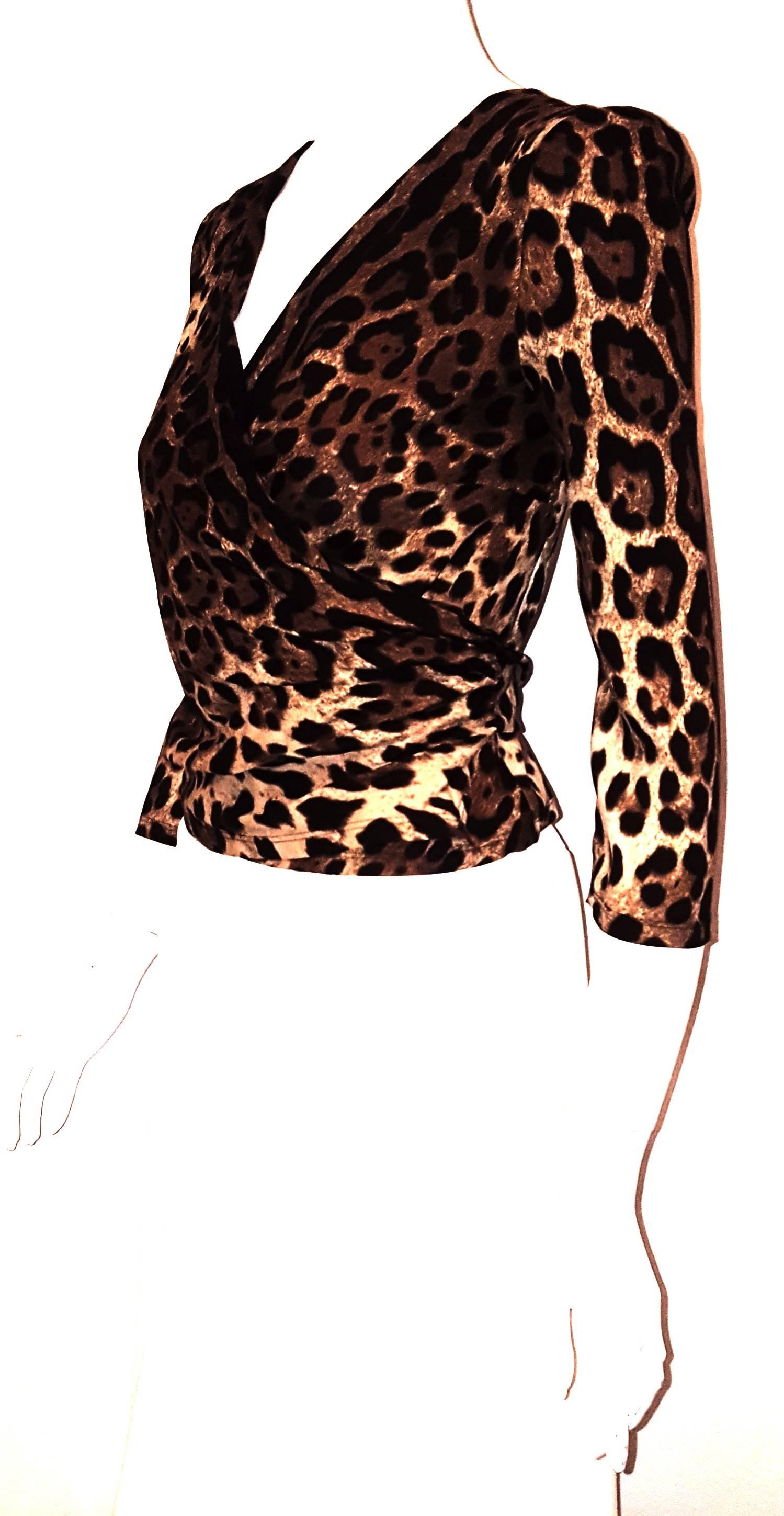 dolce gabbana blouse leopard