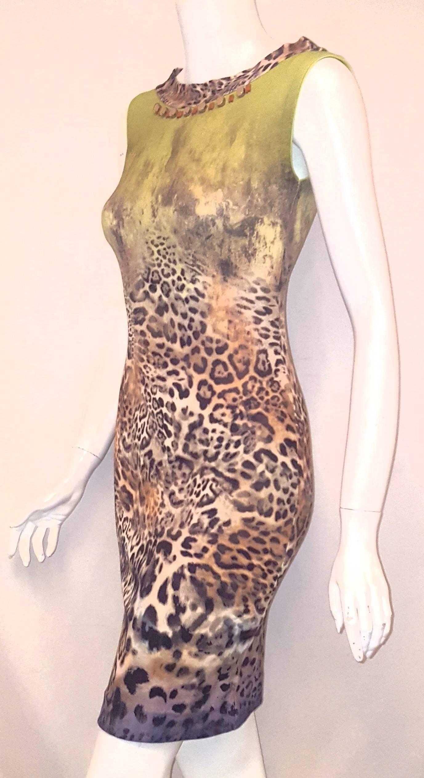 Marc Cain Multicolor Leopard Print Two Piece Dress Ensemble  In Excellent Condition In Palm Beach, FL