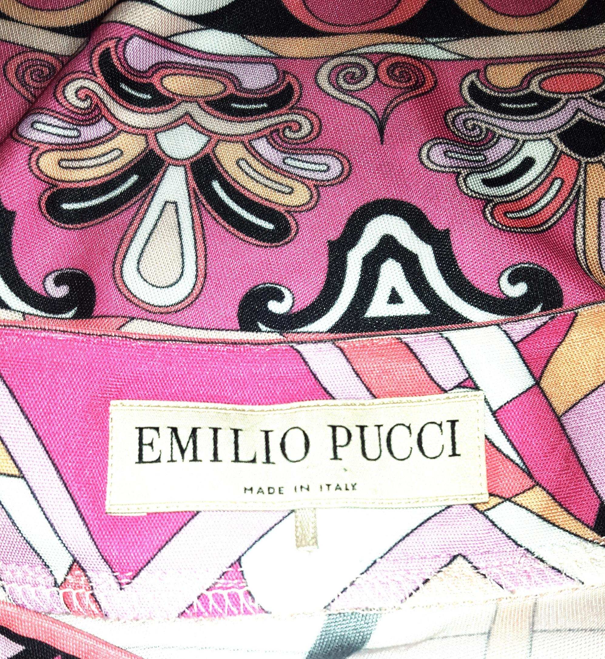Emilio Pucci Pink Asymmetric V Neck Gathered At Waist Dress 2