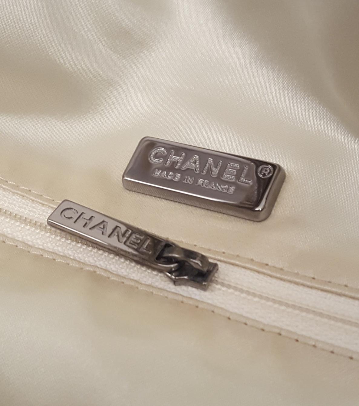 Chanel Champagne Color  Metallic Lame Mini Hobo Bag with Two Flaps for Closure 2