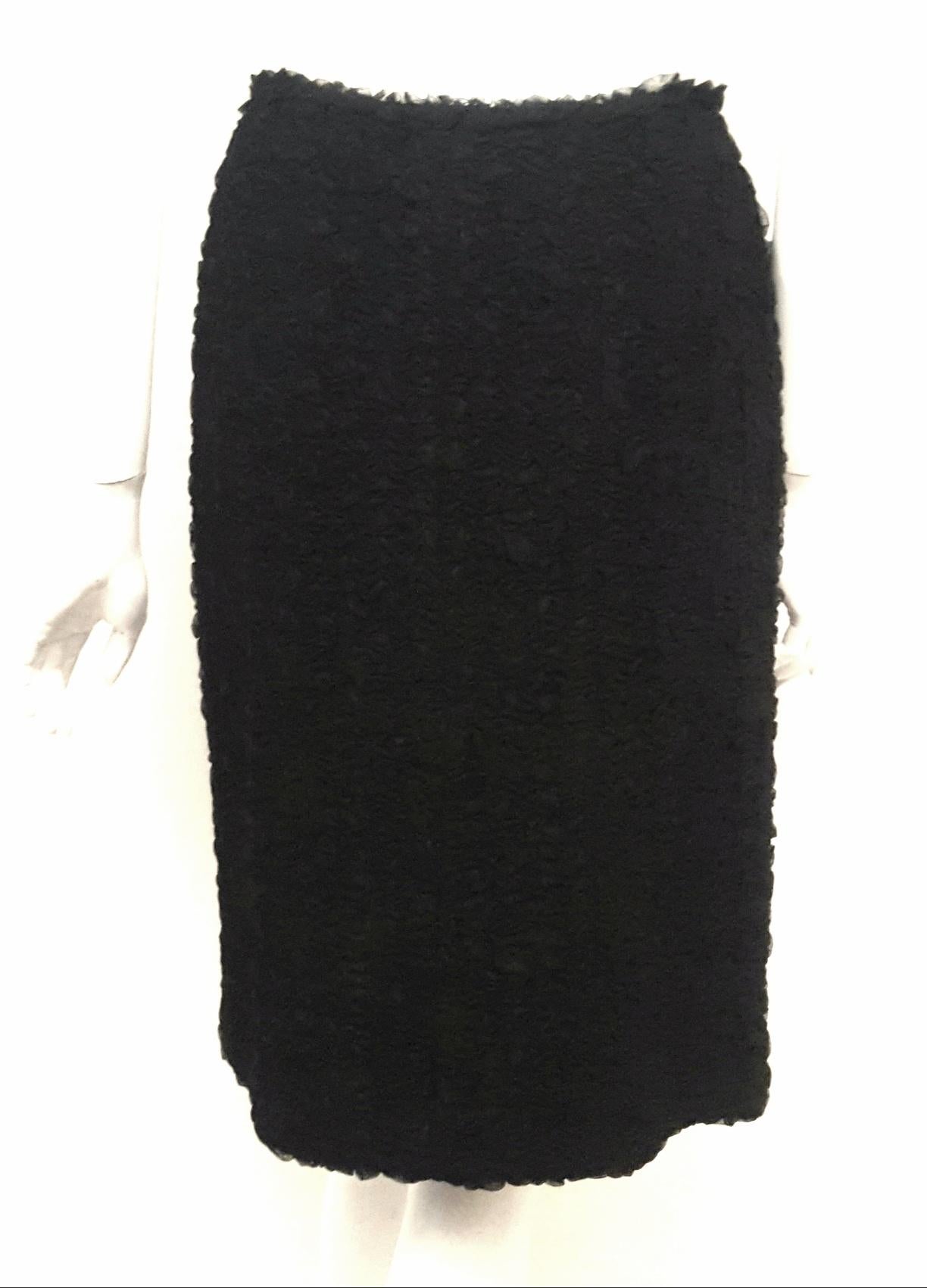 black ruched skirt