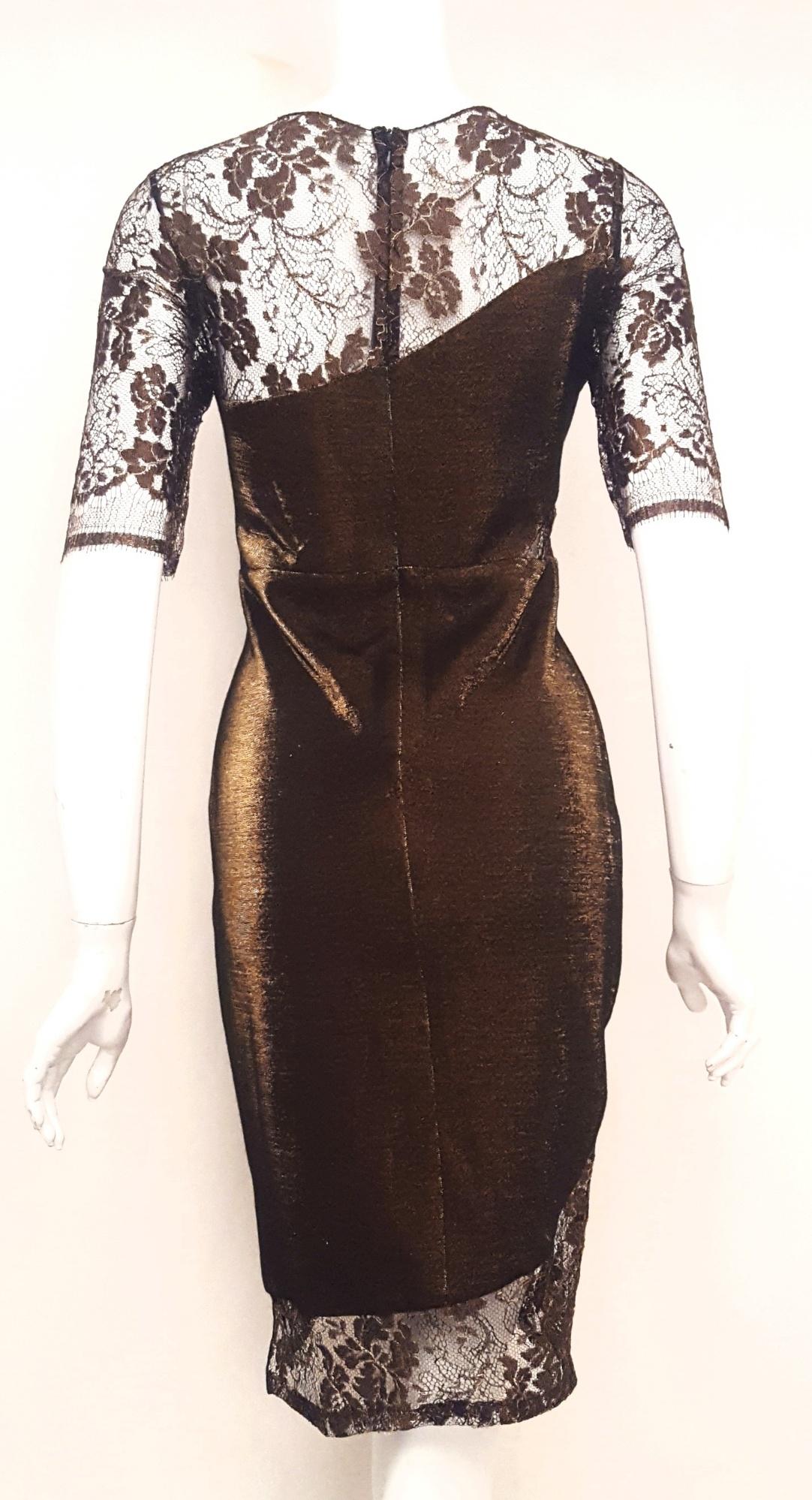 bronze lace dress