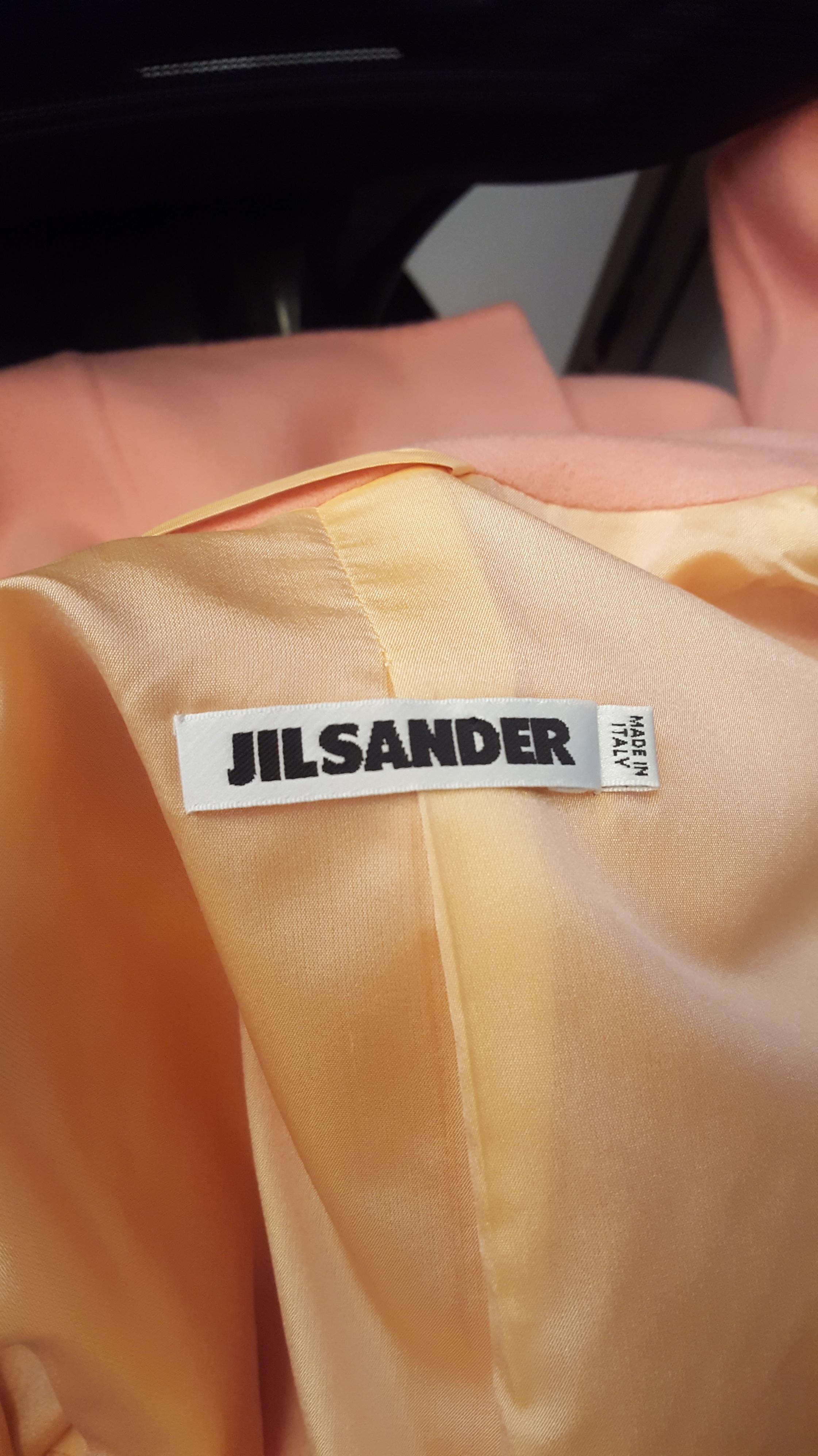 Women's Jil Sander Pink Salmon Cashmere Jacket 