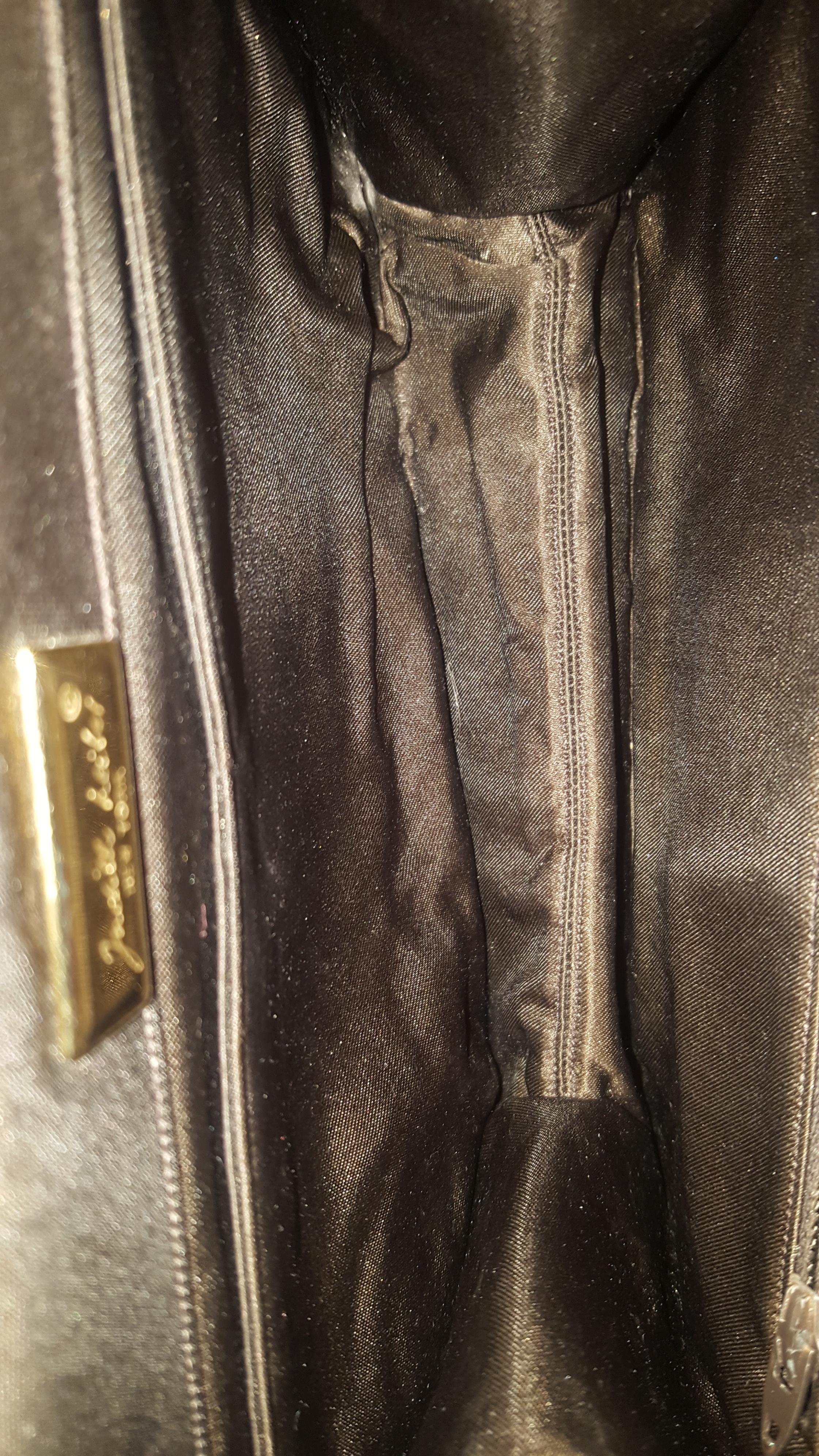 Judith Leiber Brown Velvet  & Satin Shoulder Convertible Clutch Bag For Sale 1