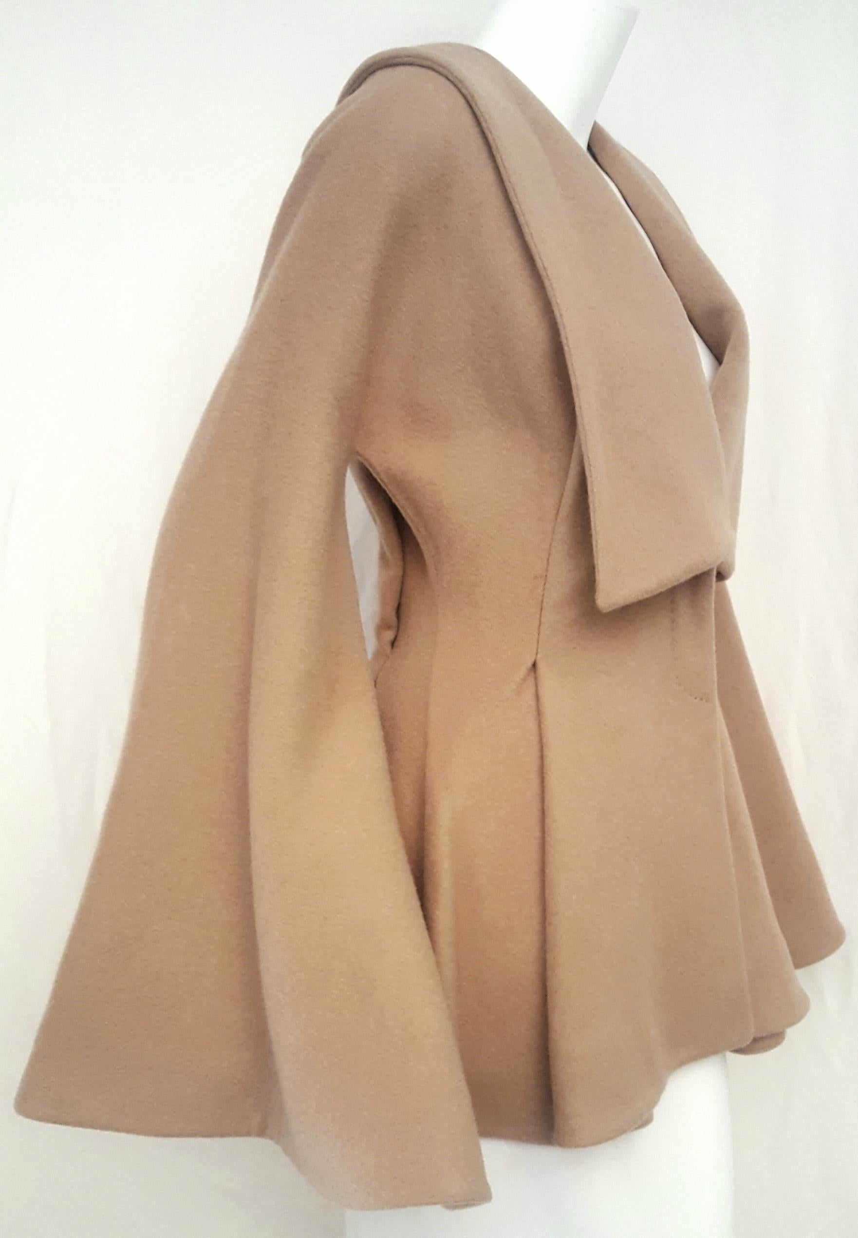 alexander mcqueen camel coat