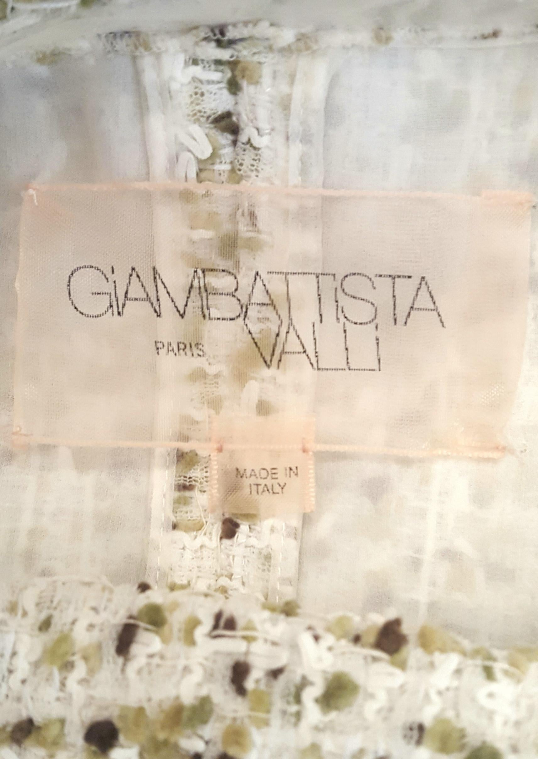 Women's Giambattista Valli White & Green Cotton Tweed Fringe Jacket
