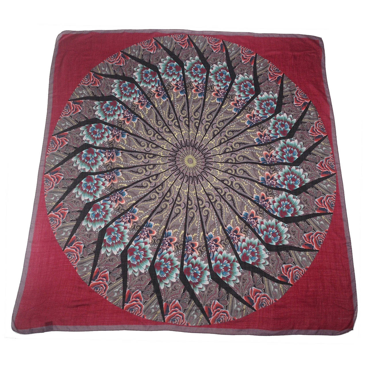 Etro Silk and Wool Print Shawl For Sale at 1stdibs