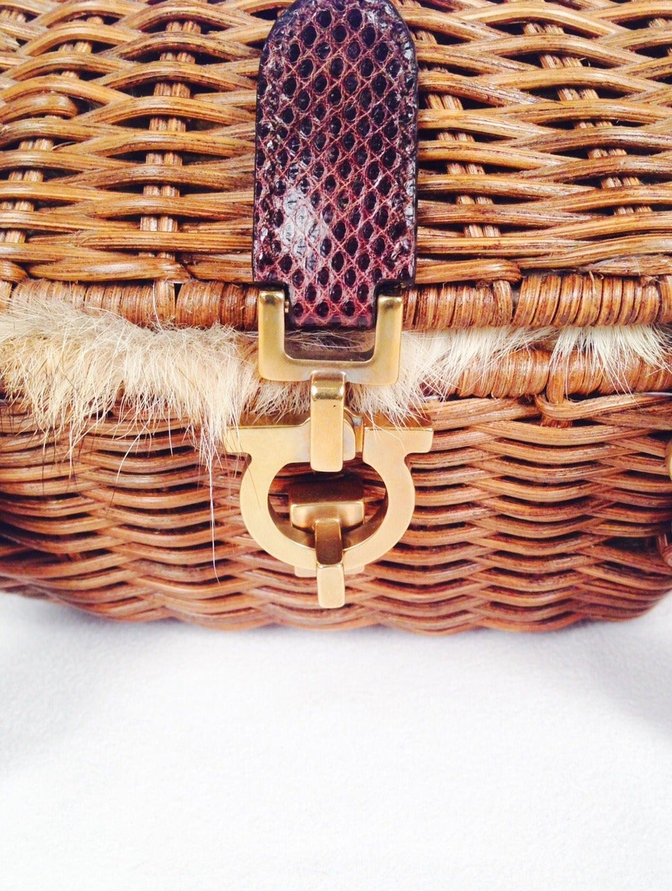 Salvatore Ferragamo Coyote Lined Wicker Turtle 3