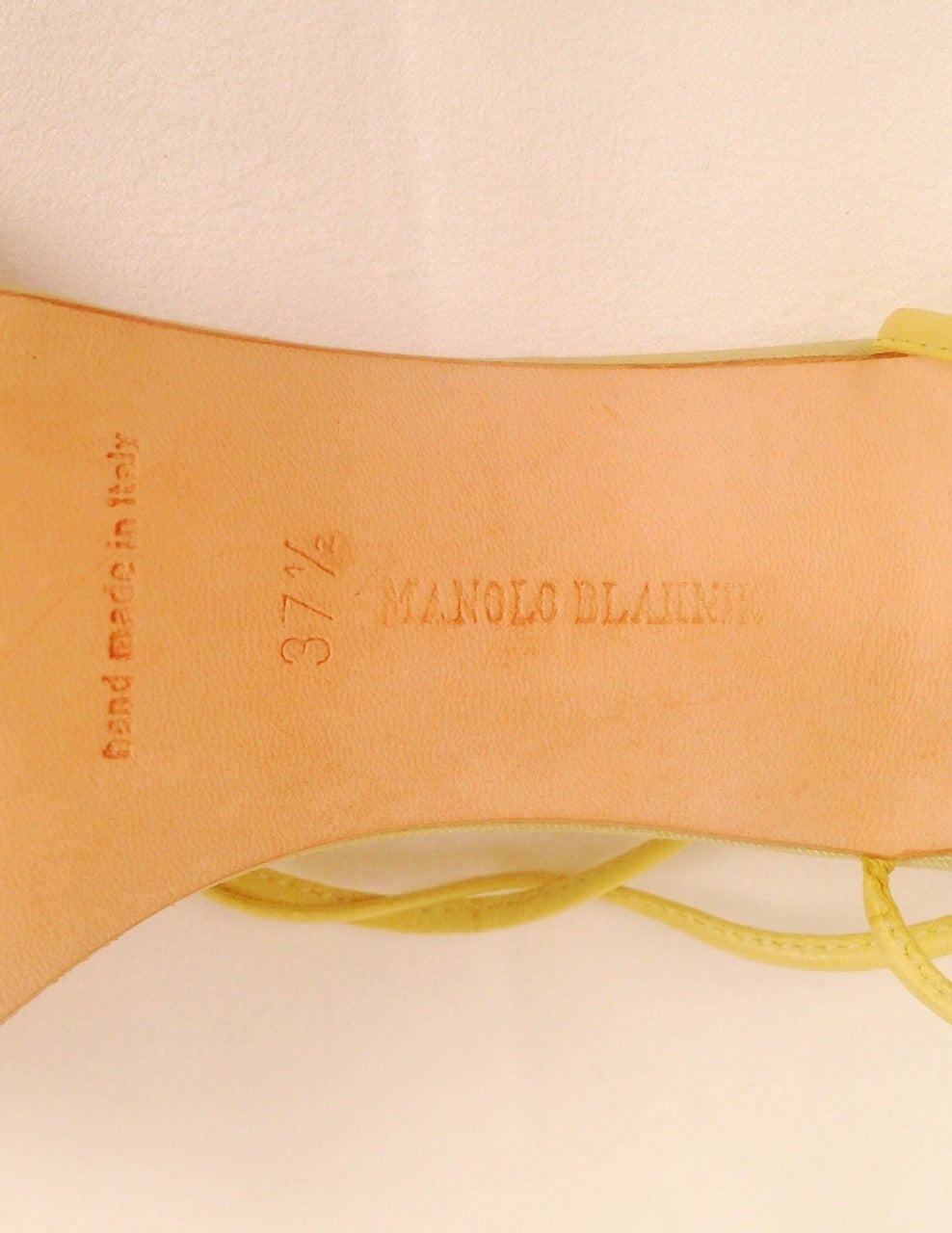Manolo Blahnik Liseux Flower Ankle Tie Sandals 1