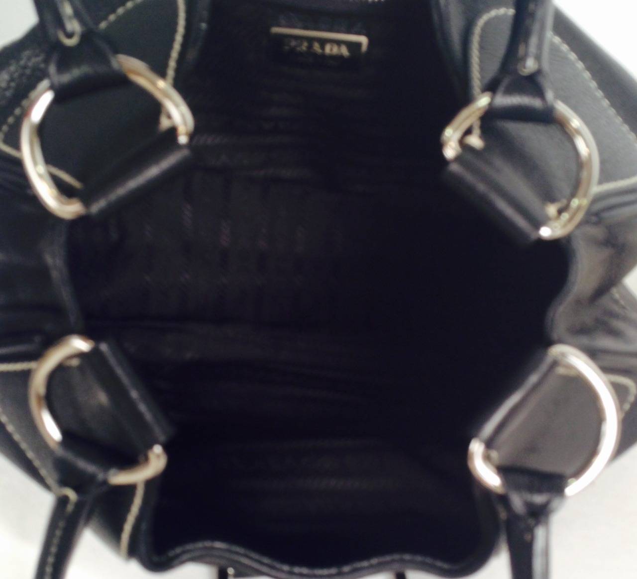 Prada Daino Box Nero Shoulder Handbag For Sale 1