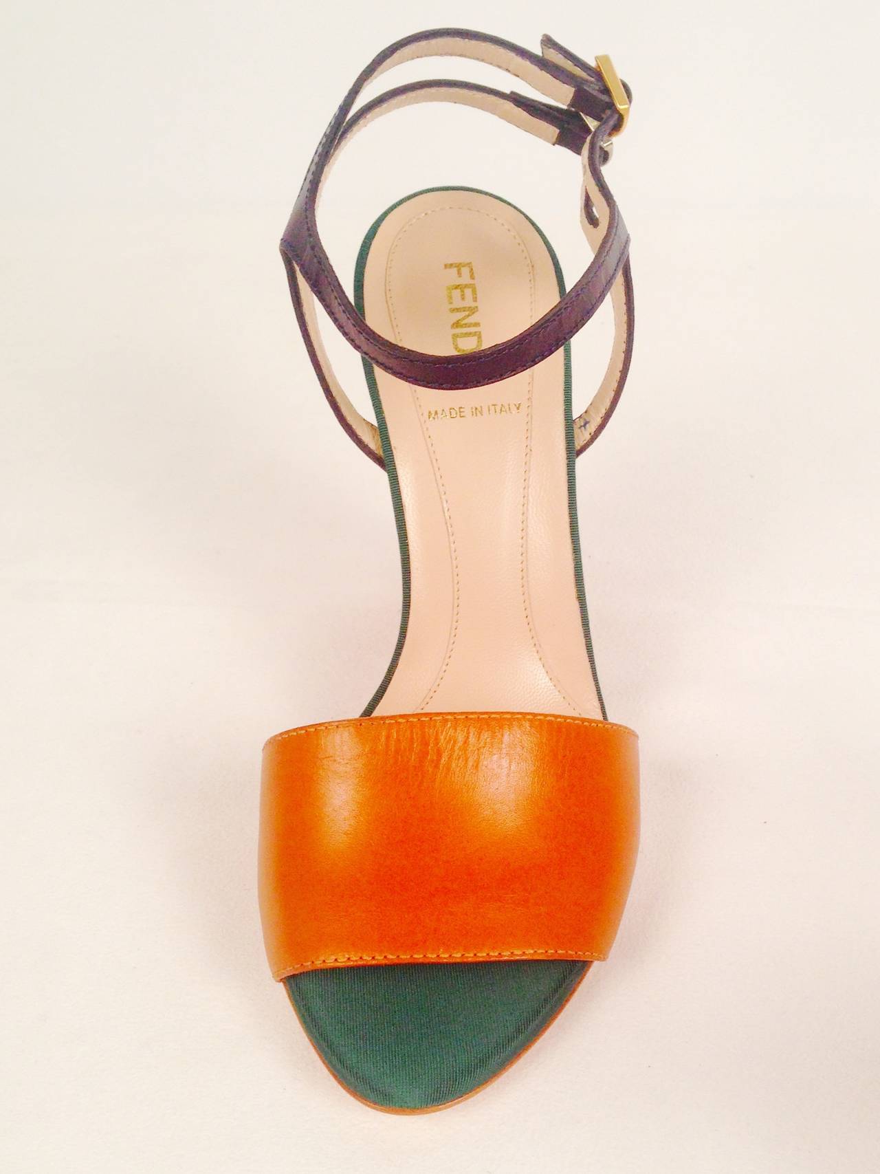 color block sandals with strap