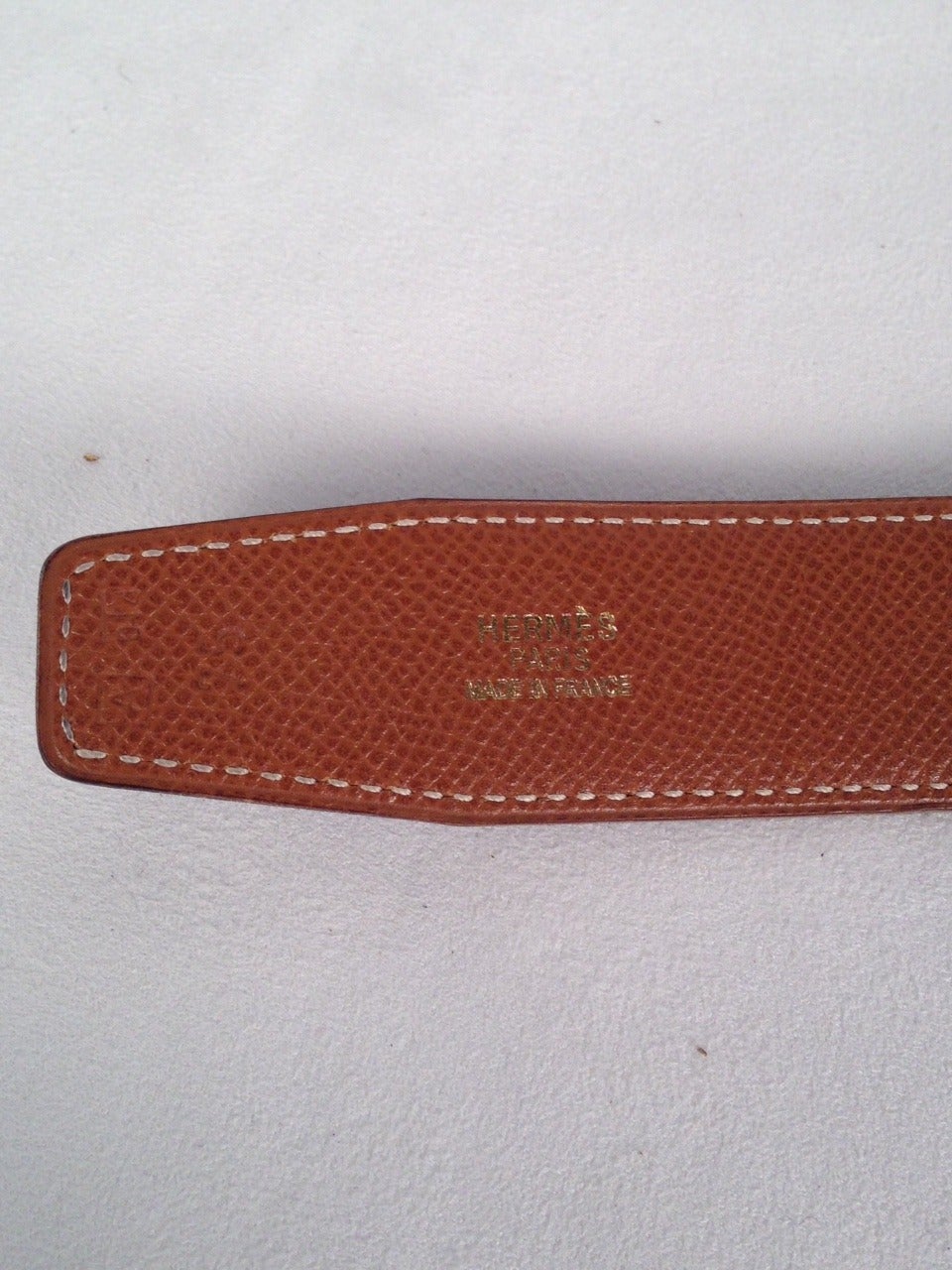 Hermes Reversible Belt With Large Constance Gold Tone Buckle For Sale 2