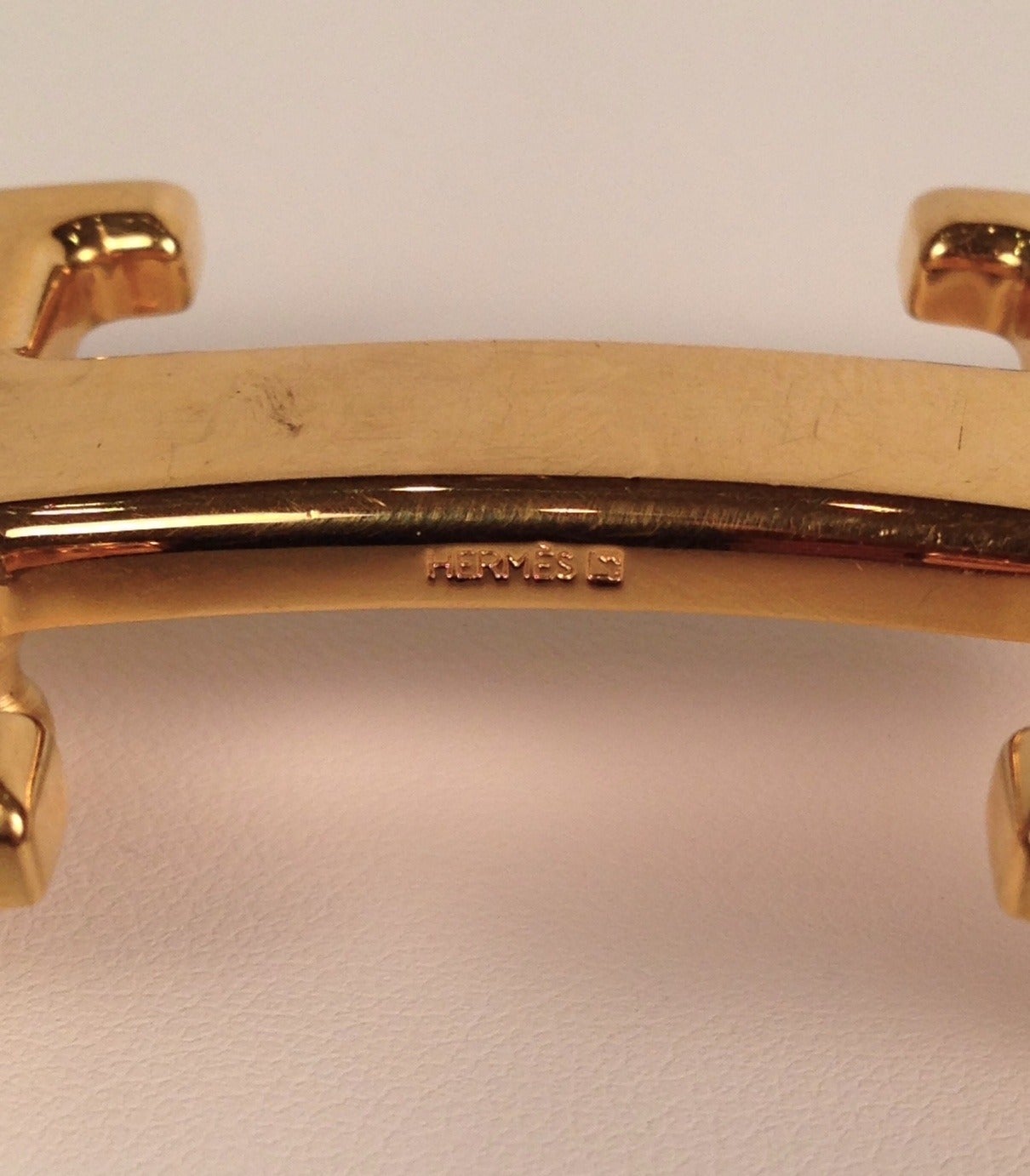 Hermes Reversible Belt With Large Constance Gold Tone Buckle For Sale 1