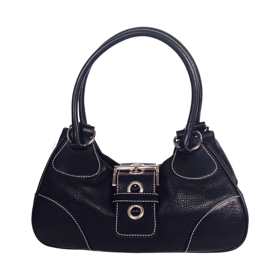 Prada Daino Box Nero Shoulder Handbag For At 1stdibs Prada Daino Box Nero Shoulder Handbag For