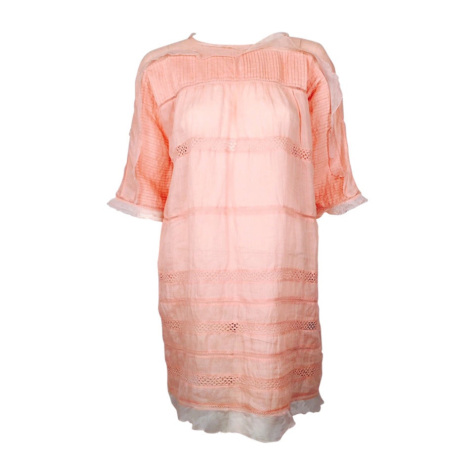 Isabel Marant Peach Ramie and Silk Dress