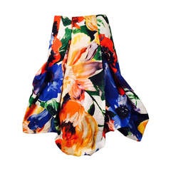 Pauw Multi-Colored Oversized Floral Print Cotton Skirt