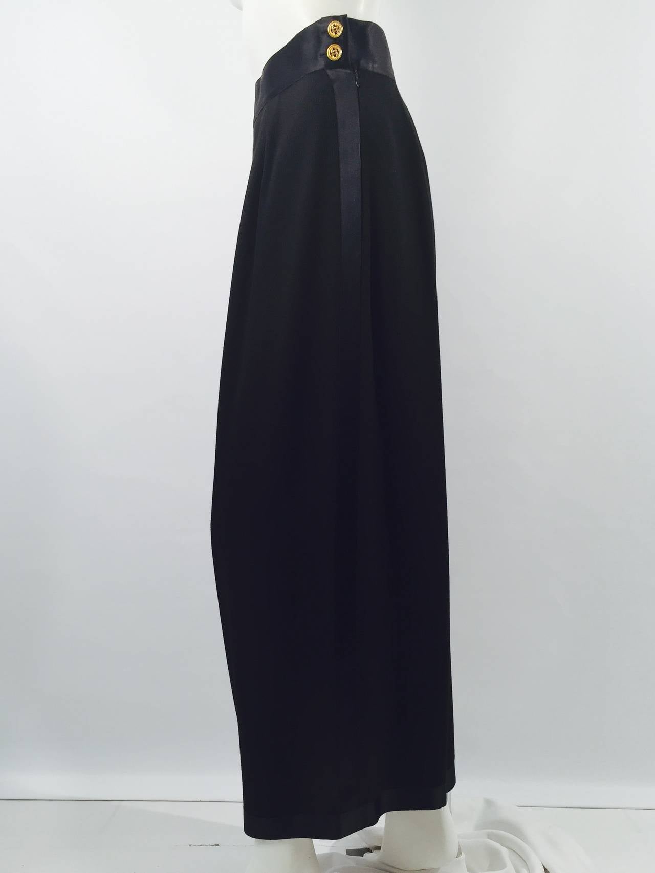 Black Chanel 1993 Spring Evening Palazzo Pants For Sale