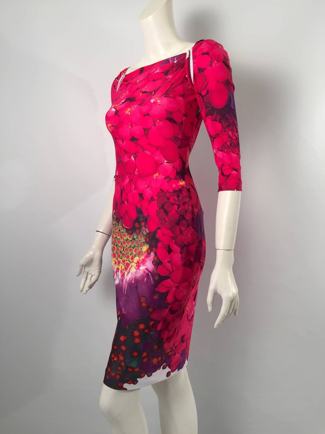Women's Brand New Roberto Cavalli Wild Berry Print Dress