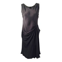 Used Vera Wang 100% Silk Sleeveless Dress With Metal Discs