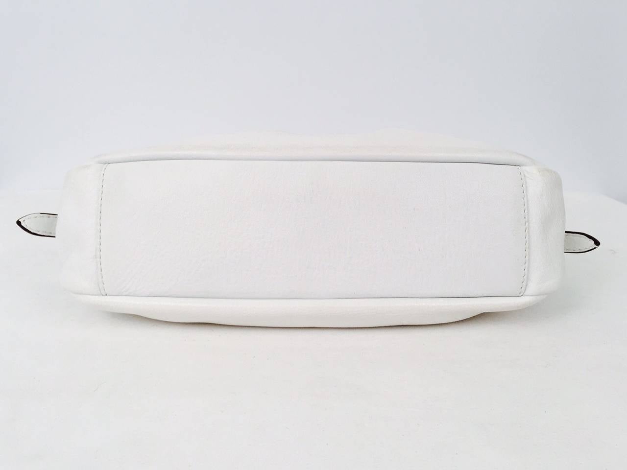 Women's Prada White Satchel Bag with Detachable Shoulder Strap For Sale