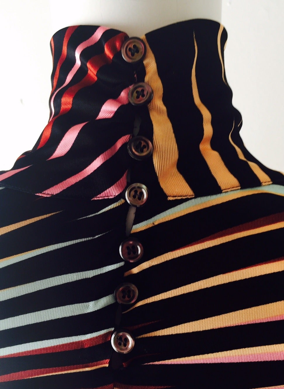 Missoni Kaleidoscope Print Turtleneck Bias Cut Dress 1