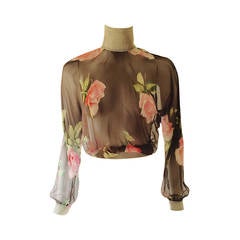 Gucci Guccissima Burn Out Velvet Shirt With French Cuffs For Sale at ...