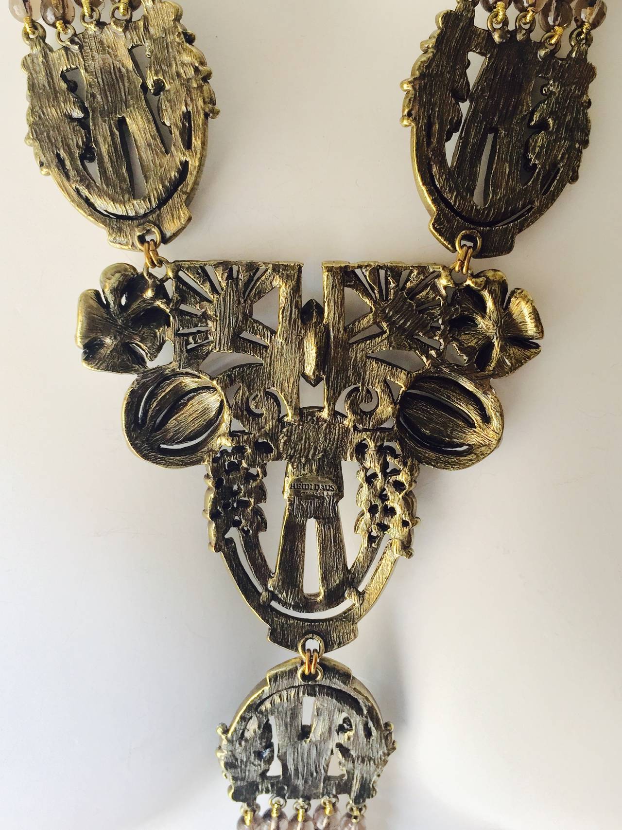Ornate Heidi Daus Estate Necklace In Excellent Condition For Sale In Palm Beach, FL