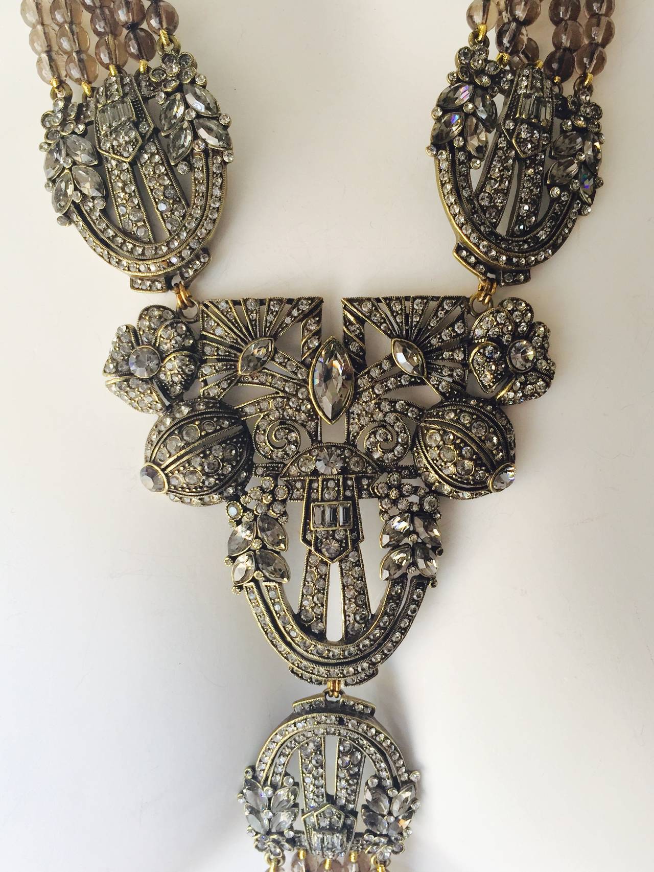 Ornate Heidi Daus Estate Necklace evokes Hollywood's 