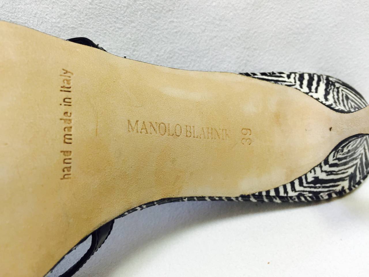 New Manolo Blahnik Kitten Heel Snakeskin Mules at 1stDibs | manolo