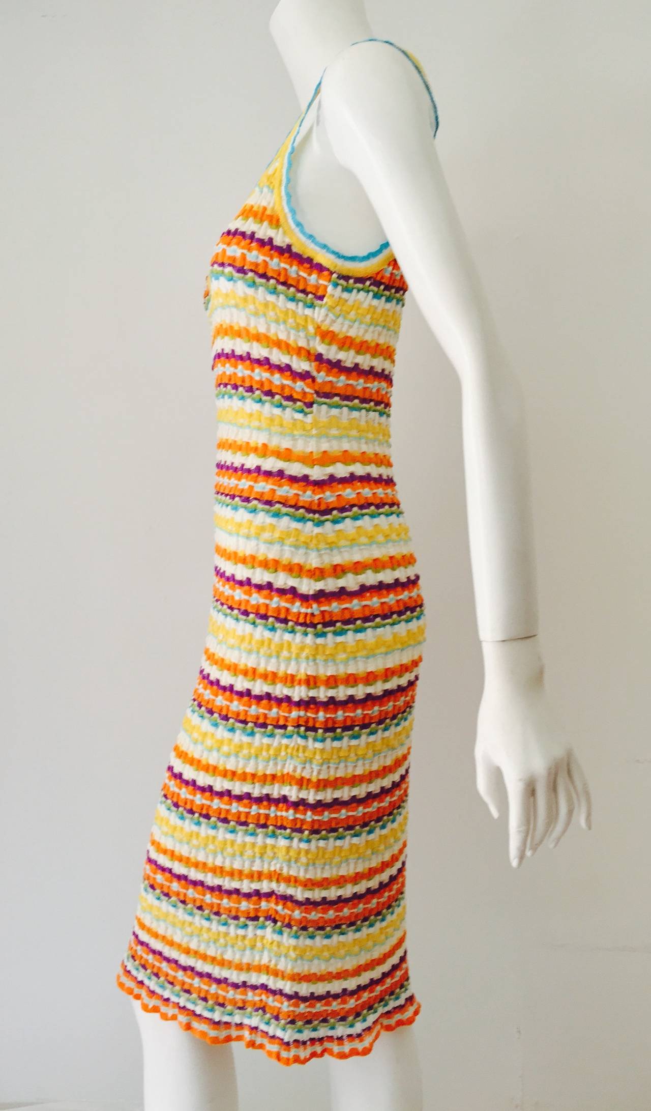 Multicolor Missoni Shirred Sheath Dress In Excellent Condition In Palm Beach, FL