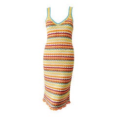Multicolor Missoni Shirred Sheath Dress