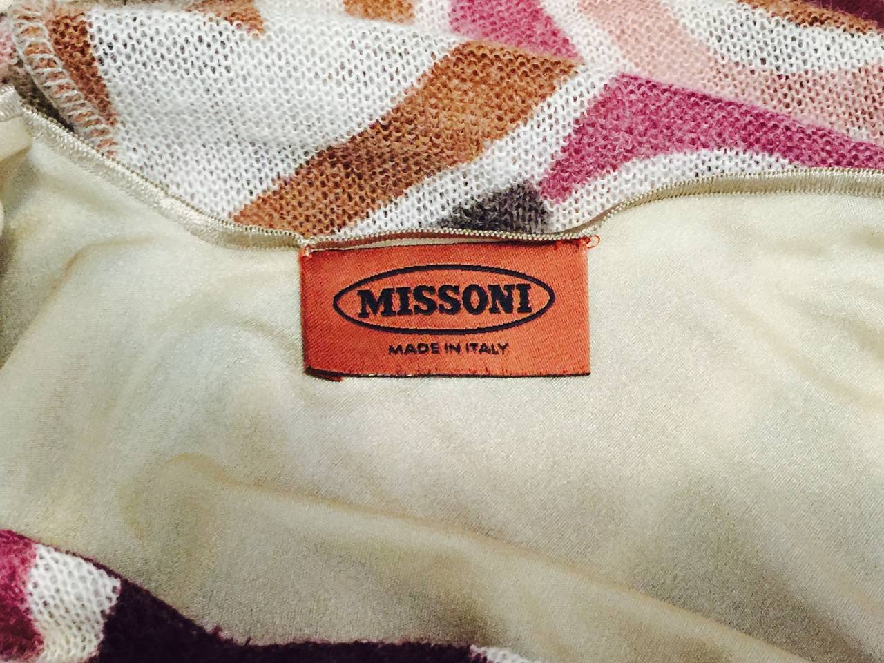 Women's Missoni Multicolor Wool Blend Long Sleeve Dress For Sale