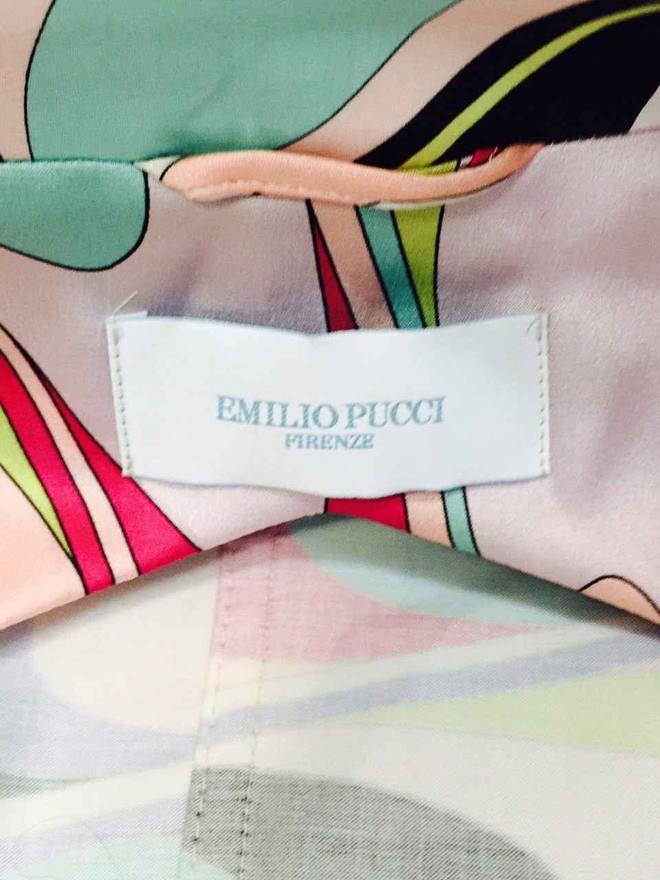 Pucci Print Fitted Cotton Jacket With Lettuce Trim For Sale 2