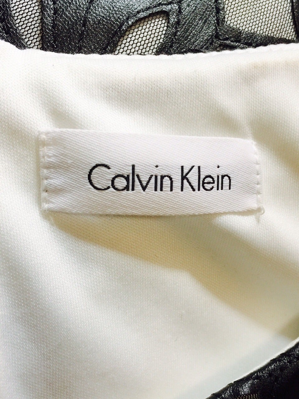 Blooming Calvin Klein Pleather Cutout Sleeveless Sheath Dress 1