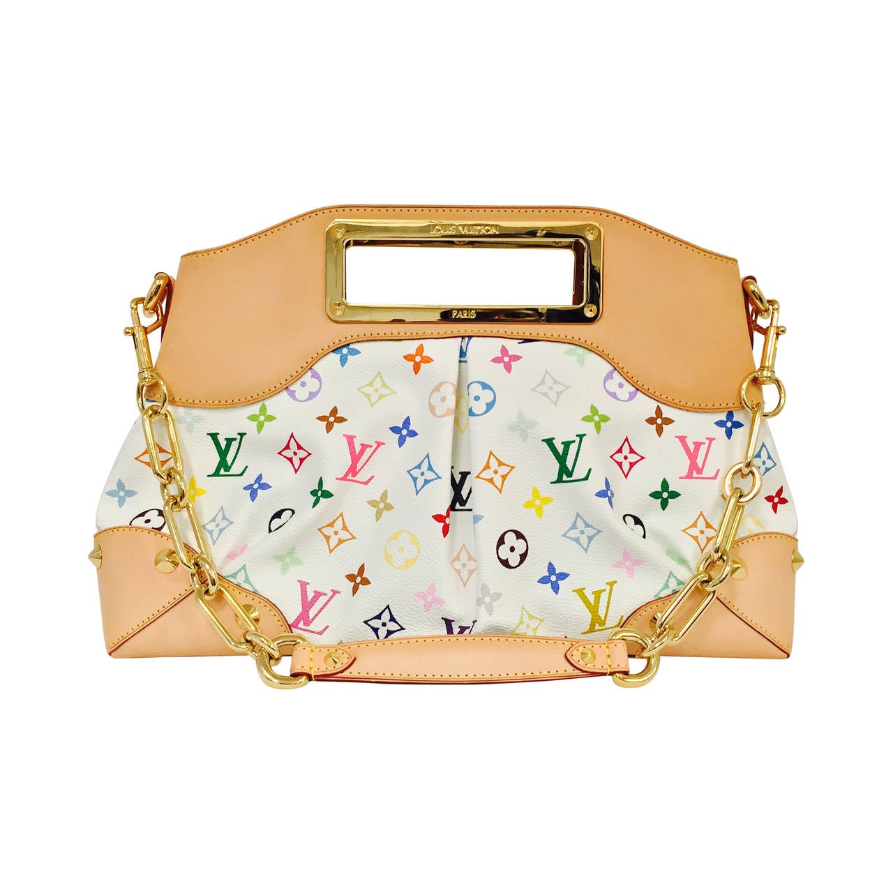 authentic hermes bags outlet - New Louis Vuitton White Judy MM Murakami Multicolore Monogram Bag ...