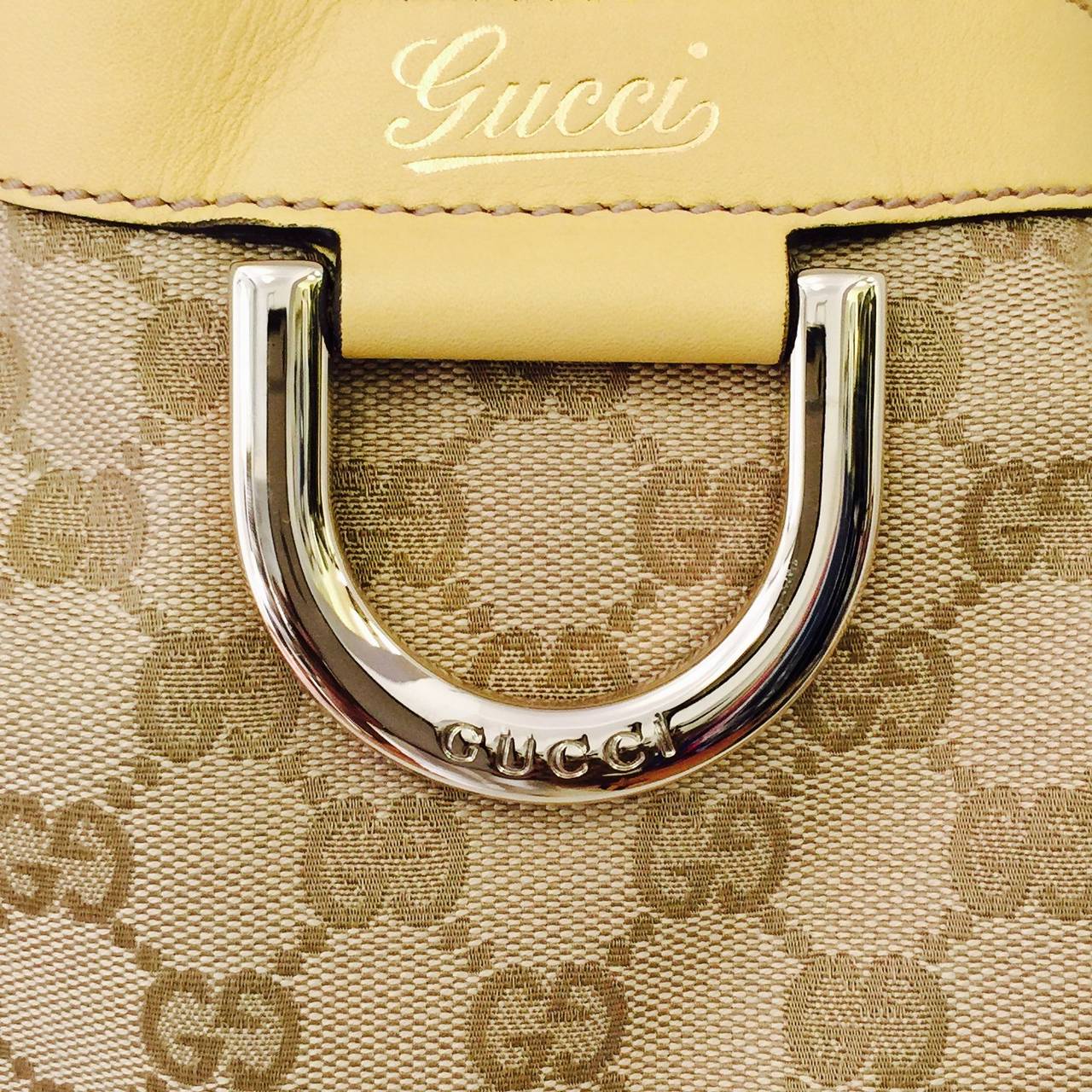 New Gucci D Gold Large Shoulder Bag For Sale 2