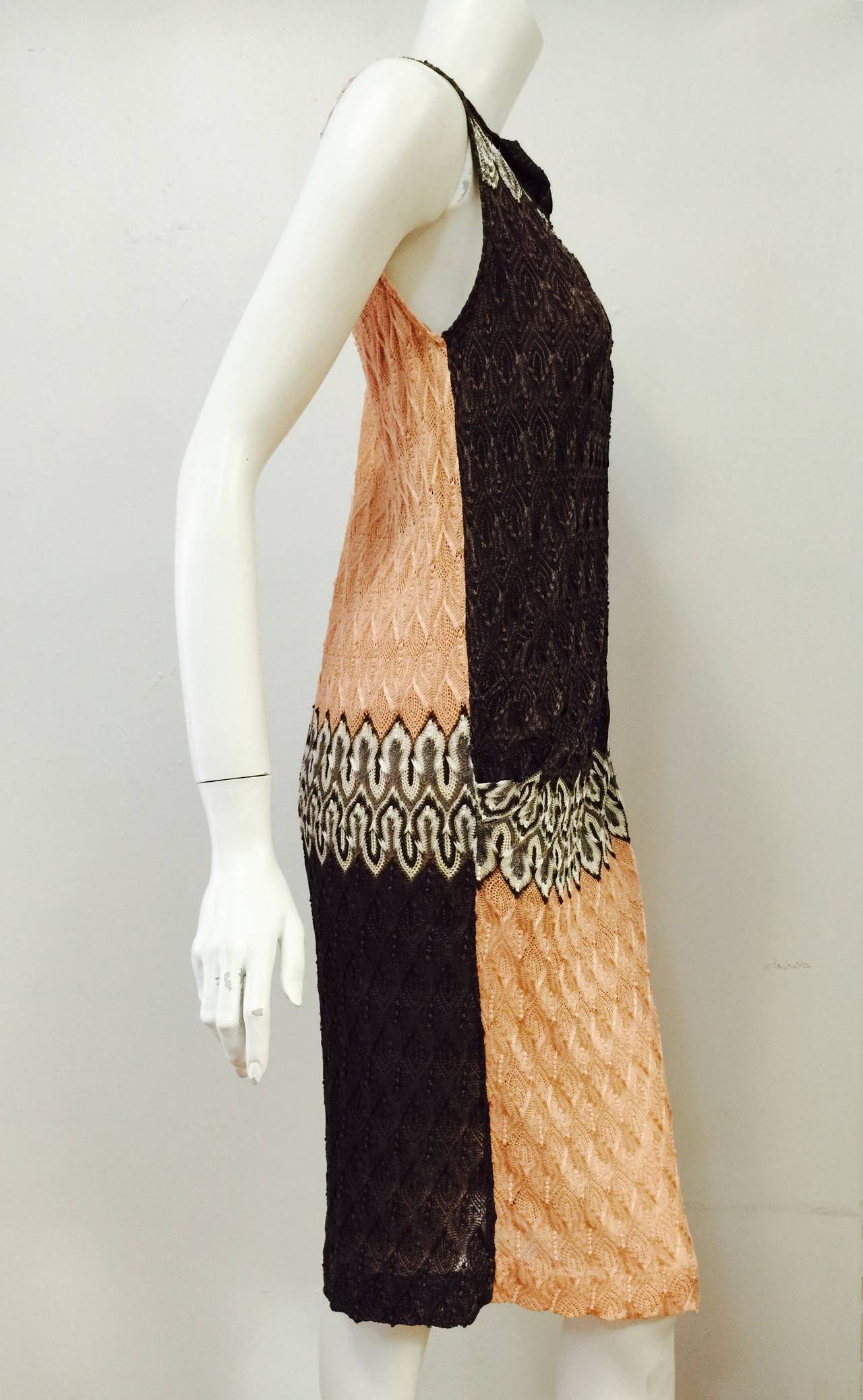 Missoni Multicolor Knit Sleeveless Sheath Dress In Excellent Condition For Sale In Palm Beach, FL