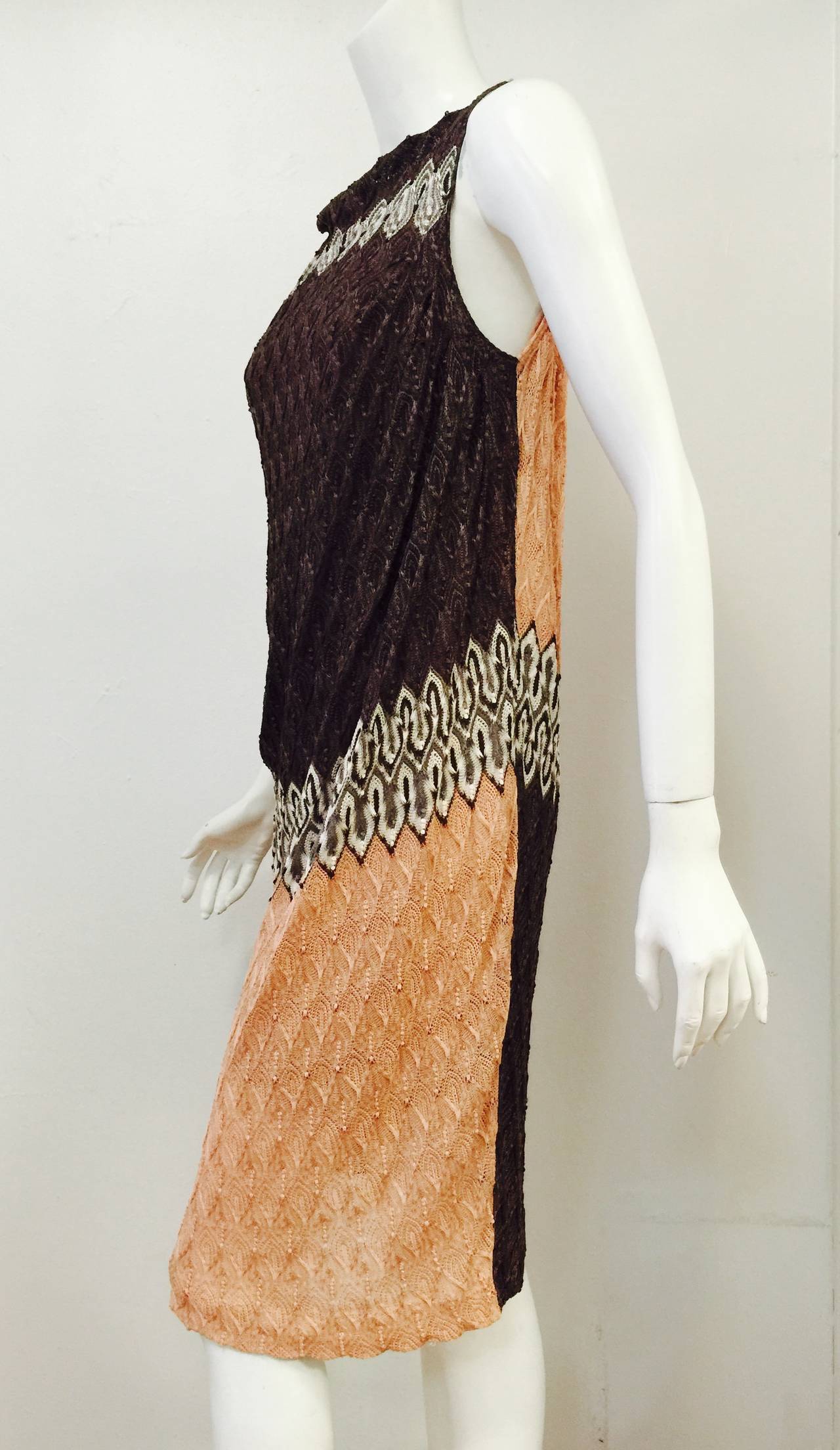 Missoni Multicolor Knit Sleeveless Sheath Dress For Sale 2