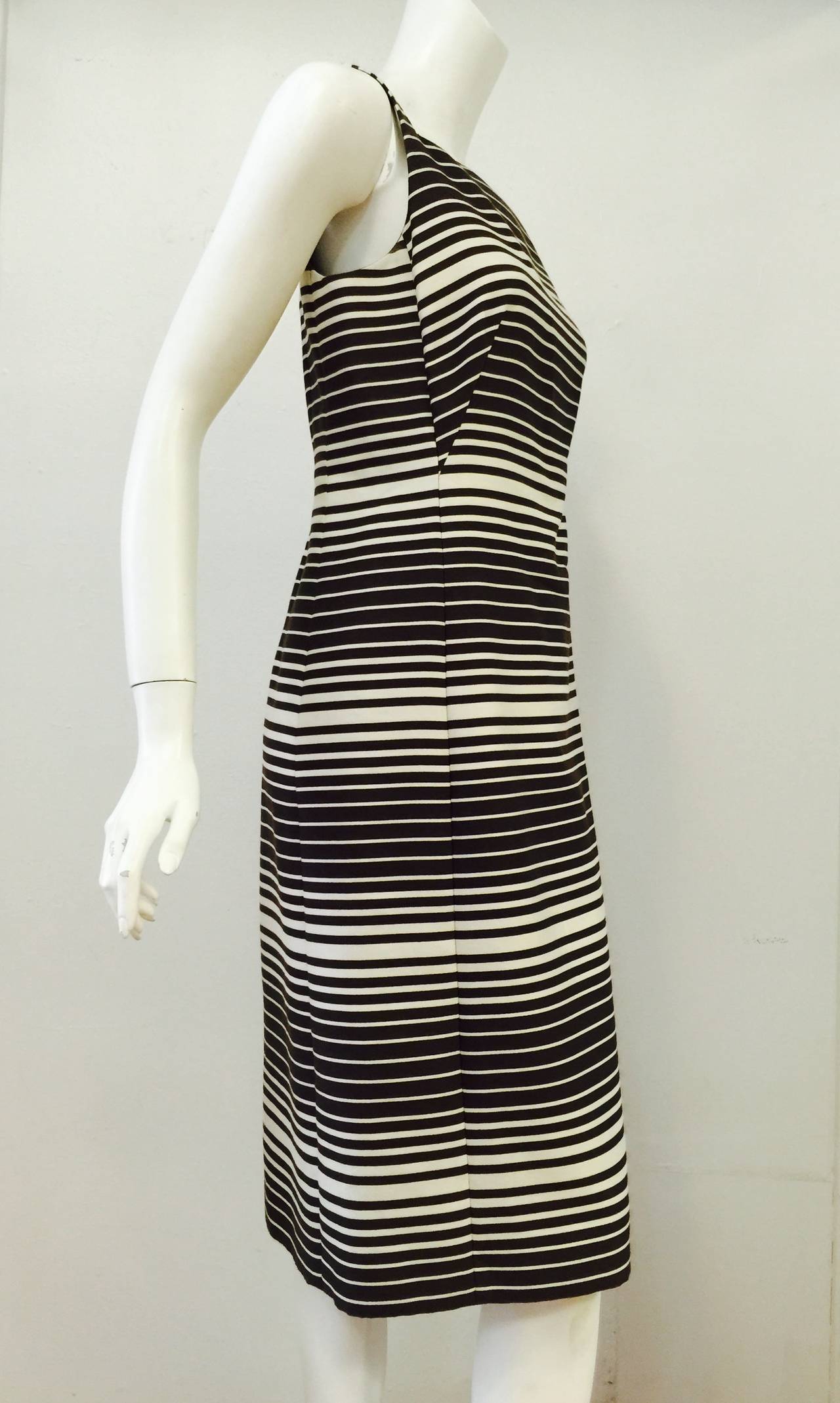 Akris Punto for Bergdorf Goodman Striped Sleeveless Shift In Excellent Condition In Palm Beach, FL