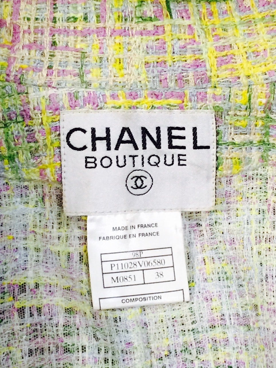 Chanel 1998 Spring Tweed Boyfriend Jacket For Sale 1