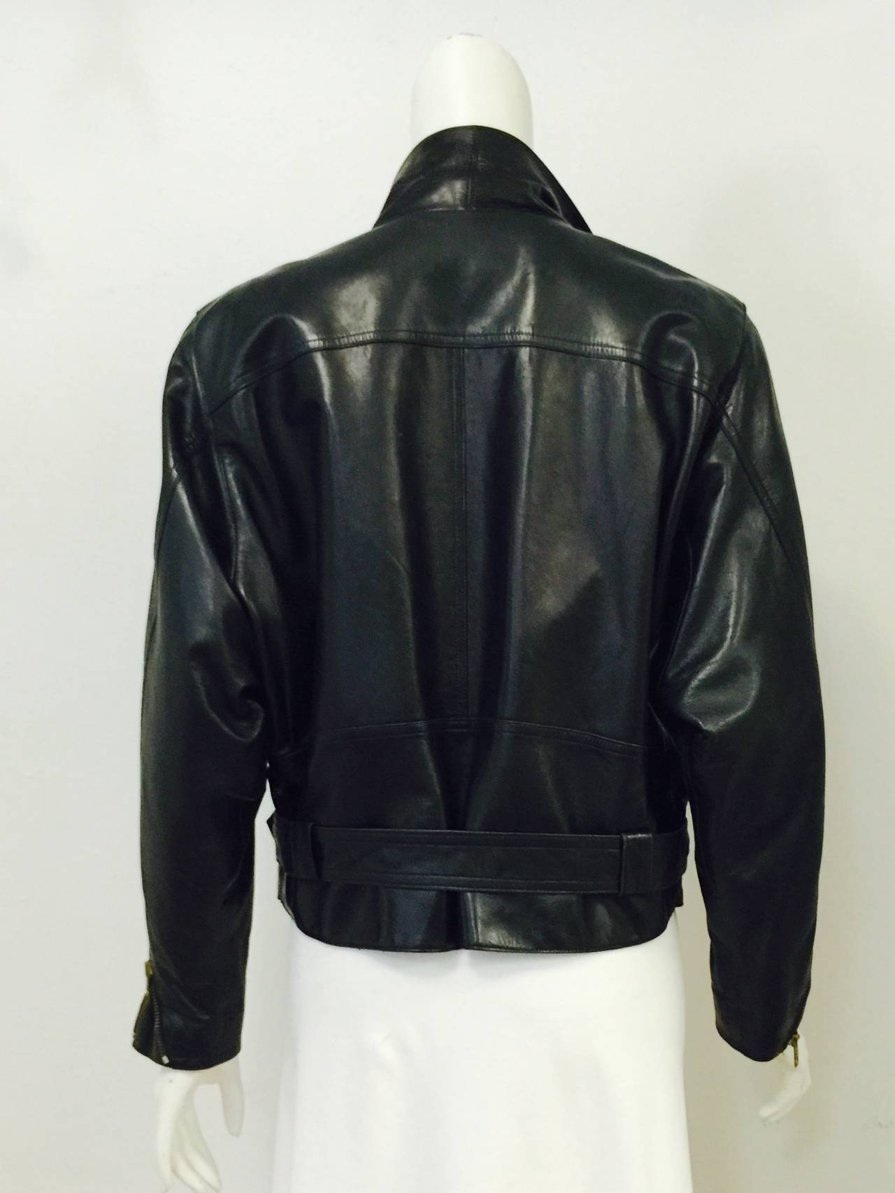 Sonia Rykiel Lambskin Biker Jacket In Excellent Condition For Sale In Palm Beach, FL