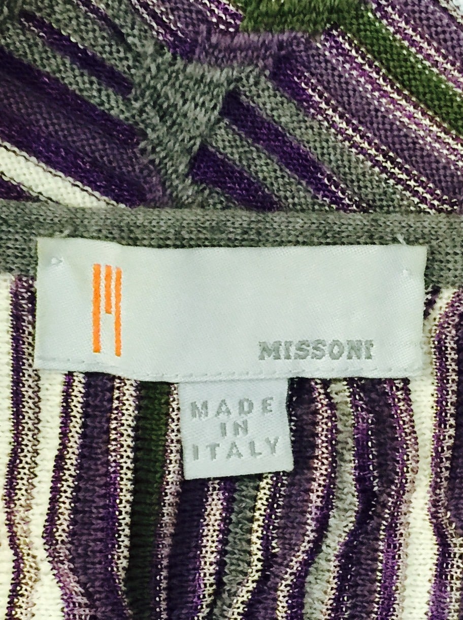 M Missoni Multi Color Cap Sleeve Knit Dress For Sale 2