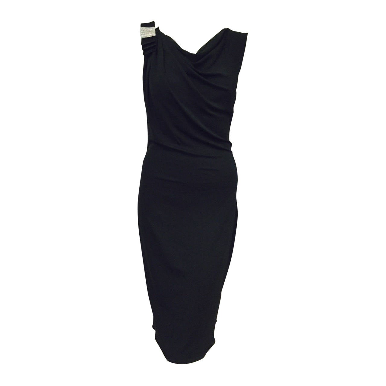 Beguiling Blumarine Sleeveless Jersey Cocktail Sheath For Sale