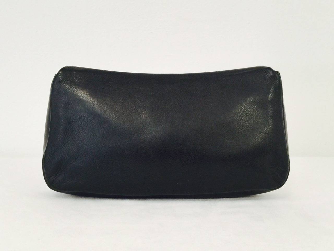 Christian Dior Lambskin Shoulder Bag with Gold Tone Hardware In Excellent Condition In Palm Beach, FL