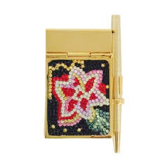 New Judith Leiber Swarovski Crystal Encrusted Mini Pad With Pen